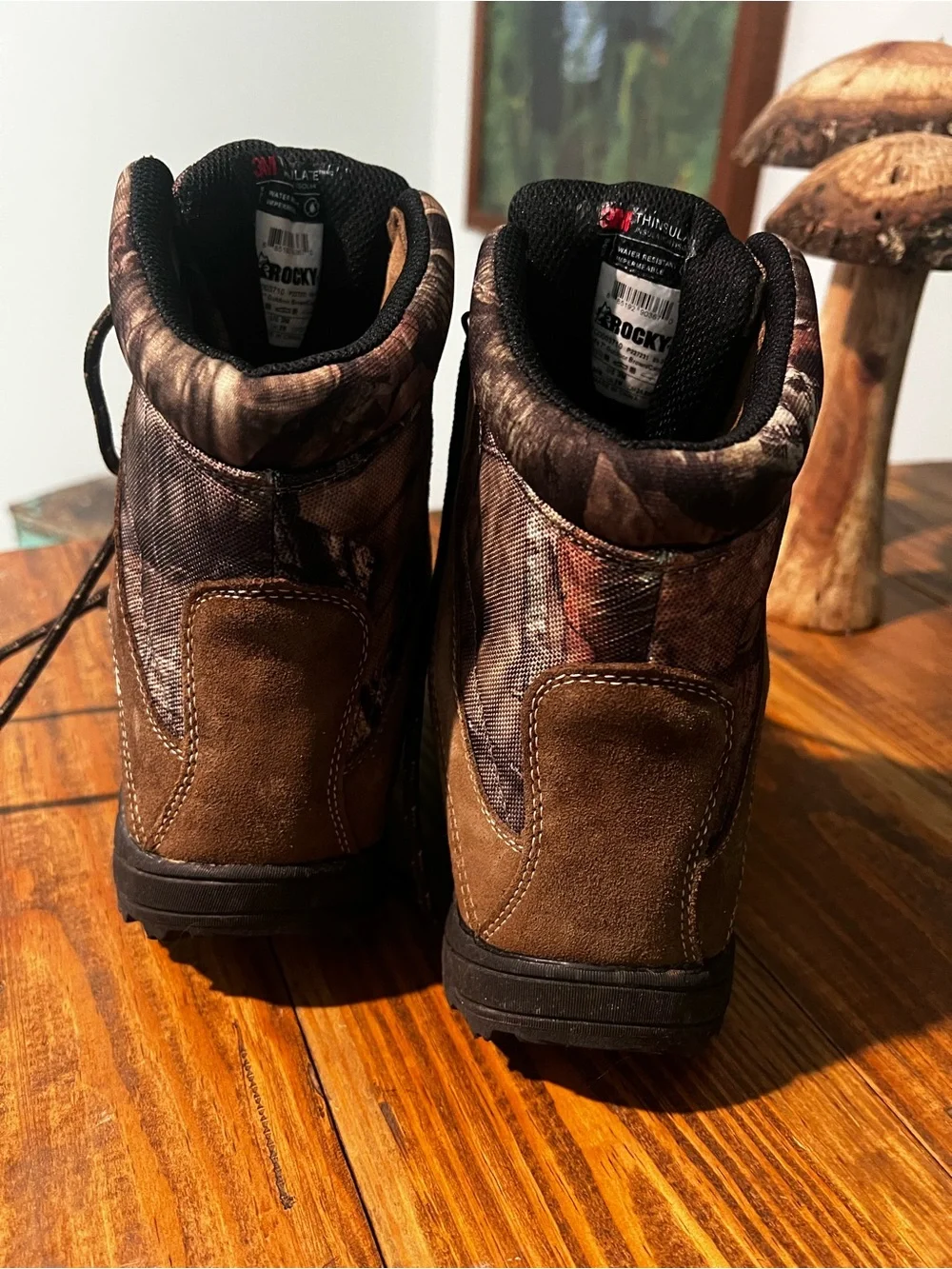 Rocky Brown and Black kids Outdoor Hunting Hiking Boots